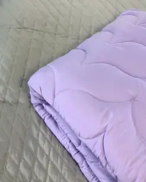 Ковдра зимова ArCloud Floral Lavander 170*205 у сумці + 2 подушки з кантом ArCloud Floral Lavander 50*70 у сумці + постільна білизна LARA бязь двоспальна модель на вибір - мініатюра 7