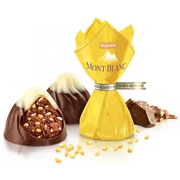 Цукерки Roshen Монблан з шоколадом та сезамом 1 кг - мініатюра 3