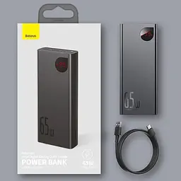 Портативна батарея Baseus Adaman Metal Digital Display 20000 mAh 65W PPIMDA-D01 - мініатюра 3