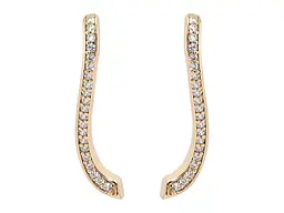 Сережки Xuping Позолота 18K пусети "Хвилясті доріжки цирконію" (159684)