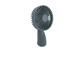Ручний побутовий портативний вентилятор Mini Fan 6601 на акумуляторі з ручкою мінівентилятор сірий - мініатюра 3