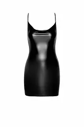Сукня Noir Handmade F307 Mirage, L, black, міні, під латекс, відкрита спина, декор зі стразів - мініатюра 4