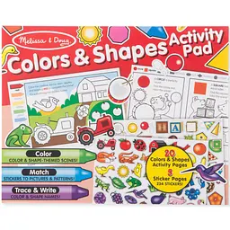 Набір для творчості Melissa & Doug Альбом розмальовок та наліпок Кольори і фігури (MD8564)