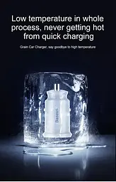 Автомобільний зарядний пристрій Baseus Grain Car Charger 3.1A dual-USB White (CCALL-ML02) - мініатюра 3