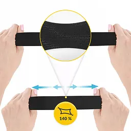 Стрічка кінезіологічна (кінезіо тейп) 4FIZJO 5 см x 31 м Black (P-5905973405522) - мініатюра 8