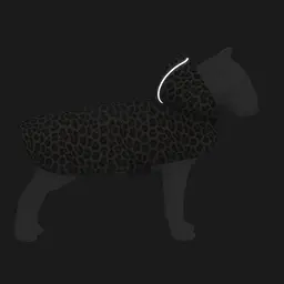 Дощовик-накидка з капюшоном для собак WAUDOG Clothes, малюнок "Леопард", А 23-26 см, B 30-36 см, С 15-20 см - мініатюра 5