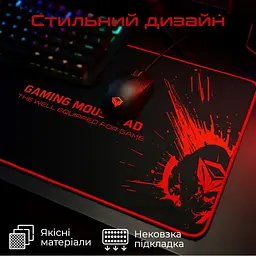 Килимок для мишки Meetion P100 Black/Red (MT-P100) - мініатюра 5