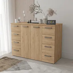 Комод на 8 шухляд з дверима Idea ТКБ-379 Дуб крафт