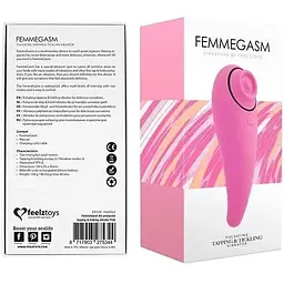 Пульсатор для клітора плюс вібратор FeelzToys FemmeGasm Tapping & Tickling Vibrator Pink - мініатюра 3