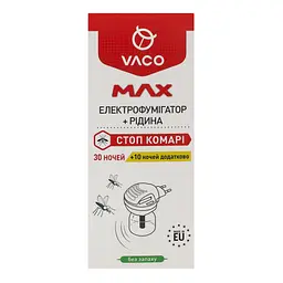 Електрофумігатор Vaco Max, з рідиною, 30 ночей + 10 ночей, додатково, 30 мл - мініатюра 2