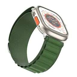 Ремінець для Apple Watch 49/46/45/44/42 (Series 1-3), зелений, Alpine Loop Alpina Band, тканинний поліестеровий ремінець для смарт-годин, дихаючий, для активного відпочинку та спорту, ArmorStandart (ARM64981) - мініатюра 3