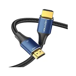 Кабель мультимедійний HDMI M to HDMI M 3.0m 8K60Hz cotton braided blue Vention (ALGLI) - мініатюра 4