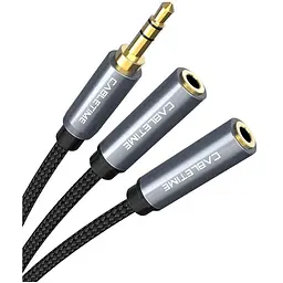 Кабель мультимедійний 3.5mm M to 2x3.5mm F 0.2m Cabletime (CA915248)