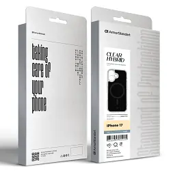 Чохол ArmorStandart Clear Hybrid MagCase для Apple iPhone 17 Black - мініатюра 3