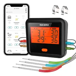 BBQ термометр Inkbird IDT-34C-B цифровий із Bluetooth 5.1 на 4 кольорові щупи - мініатюра 2
