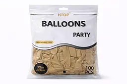 Надувні кульки набір 100 шт. HTOP Balloons Party 12 дюймів товари для свята дня народження Коричневий - мініатюра 2