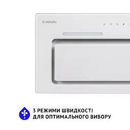 Витяжка повновбудовувана Minola HBI 6873 WH GLASS 1200 LED Line - мініатюра 8