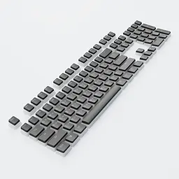 Набір кейкапів Dark Project PBT Keycaps, ENG/RU/UA (KS-0049) чорні - мініатюра 2