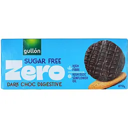 Печиво без цукру GULLON ZERO Digestive Dark Choc 270 г