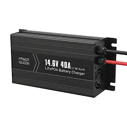 Зарядний пристрій для акумуляторних батарей LiFePO4 14.6V/40A Power Queen P12V40A-BCHA-Y (44-00529) - мініатюра 4