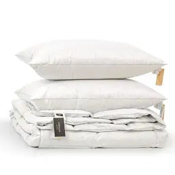 Набір MirSon шовковий №9525 Luxury Exclusive Silk Kapok літо ковдра 140х205 см + подушка білий (2200010805529) - мініатюра 4