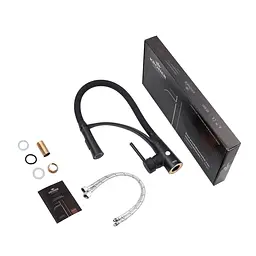 Змішувач для кухні Kroner KRP Ersel - SCH03393BLK Чорний матовий - мініатюра 9