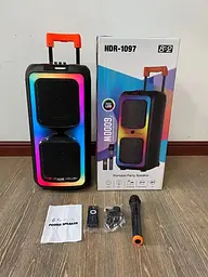 Вулична колонка на коліщатках XPRO NDR-1097 Bluetooth 8 дюймів 6000 Вт чорна (41190-NDR-1097_3911) - мініатюра 5