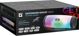 Акустична система 1.0 Defender Enjoy S600 10W, Light/BT/FM/USB/TF/AUX - мініатюра 5