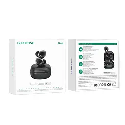 Навушники Bluetooth Borofone Magic rhyme true бездротовий BT headset BW10 |BT5.1, 4h, 30/350mAh| black - мініатюра 6