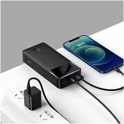 Зовнішній акумулятор Baseus Bipow Digital Display Overseas 30000 mAh 15W (PPBD050201) чорний - мініатюра 6