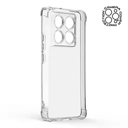 Прозрачный чехол для Xiaomi 14T Pro с защитой камеры и усиленными бортами, тонкий, силиконовый, бесцветный, ударопрочный, противоударный бампер с закрытой камерой, ArmorStandart (ARM79334) - мініатюра 2