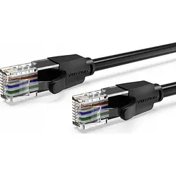 Патч-корд Vention 1.5 м, UTP Cat. 6 RJ-45 плаский чорний (IBJBG) - мініатюра 2