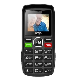 Мобільний телефон ERGO R182 Dual Sim (чорний) - мініатюра 1