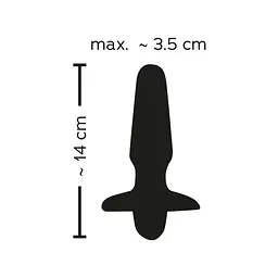 Анальна пробка Sweet Smile Rechargeable Butt Plug 14 см (чорний) - мініатюра 5
