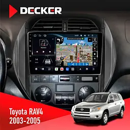Штатна магнітола Toyota RAV4 2003-2005 Decker D9-011 4x64, DSP, 4G, 360 Decker (НФ-00009239)