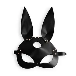 Шкіряна маска Зайчика Art of Sex - Bunny mask, колір Чорний - мініатюра 3