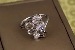 Кільце Xuping Jewelry локон пристрасті р 17 сріблясте - мініатюра 3