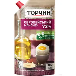 Майонез Торчин Европейский 72%, 300 г (719788)