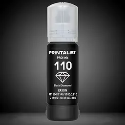 Чорнило PRINTALIST E110 для Epson M1100/M1120 70г Black Pigment пігментне (PL110BP) - мініатюра 6