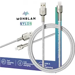 Кабель Monblan USB-A to Lightning 1.2m Nylon Series Starlight [160743] - мініатюра 3