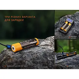 Акумулятор 18650 Fenix 3400 mAh li-ion зарядка Type-C (ARB-L18-3400U-V30) - мініатюра 9