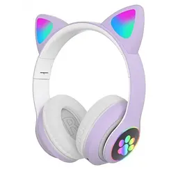 Бездротові навушники Cat STN-28 / Гарнітура з мікрофоном FM радіо Bluetooth фіолетовий - мініатюра 2