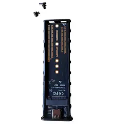 Зовнішня кишеня XON MemoryCase для M.2 NVMe (PCIe) USB 3.1 Type-C Чорний (XSC2C13NV1MG 4340) - мініатюра 4