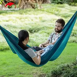 Туристичний двомісний гамак Naturehike NH21DC011 290х180см (Блакитний) - мініатюра 3