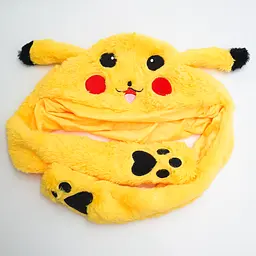 Шапка світиться з кігурумі, що рухаються вухами Kigurumi Пікачу UKC жовтий - мініатюра 4