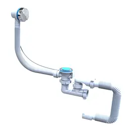Сифон для ванни Santehplast SVD-05 FLAT steamer - автомат 1 1/2" з переливом 30412