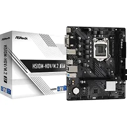 Материнська плата ASRock H510M-HDV/M.2 SE (1200/H470, 2xDDR4, 1xPCIex16, HDMI/DVI/VGA, 4xSATA, M.2, GLan, 7.1ch, mATX) - мініатюра 5