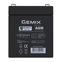 Батарея до ДБЖ Gemix GB 12В 4.5 Ач (GB12045) - мініатюра 1
