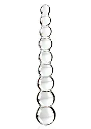 Скляне ділдо кулькове Icicles No.2 21.5 см прозорий - мініатюра 4