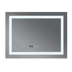Дзеркало Mixxus Warm MR02-80x60-CASE (LED Touch, годинник, антизапотівання, димер, регулювання яскравості) MI6671 - мініатюра 2